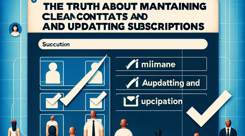 האמת על שימור קשרים נקיים ועדכון מנויים!