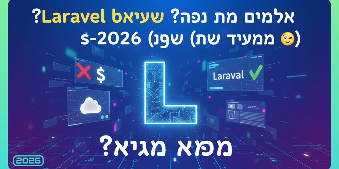 הנה כמה אפשרויות לכותרת משוכתבת בסגנון צעיר ומושך, תוך שמירה על הדרישות:
אופציה 1:
Laravel בחינם? הכל על אחסון חינמי ב-2026 (וגם בתשלום 😉)
אופציה 2:
איך למצוא אחסון Laravel בחינם ב-2026? (טיפים שווים!)
אופציה 3:
סודות האחסון: Laravel בחינם לגמרי ב-2026! (וגם קצת בתשלום)