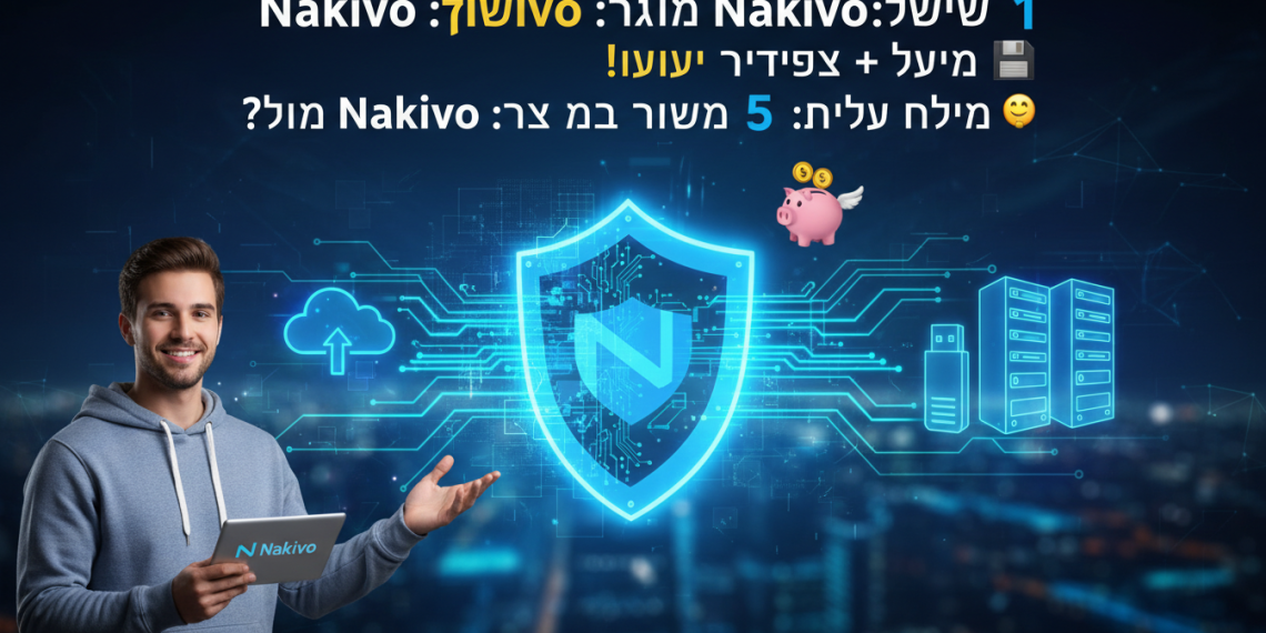 בטח, הנה כמה אפשרויות לכותרת משוכתבת, בסגנון צעיר וקליט:

גיבוי Nakivo: סודות הגיבוי שלא הכרתם + טיפים שווים! 💾
Nakivo: הכל על גיבוי מידע – בלי לשבור את הכיס! 💸
מדריך Nakivo: איך לגבות הכל בקלות (ובזול!) 😎
Nakivo: האמת על גיבוי – פשוט, גמיש ומשתלם! 😉
גיבוי מידע: למה Nakivo זה הפתרון הכי טוב שלך? 🤔