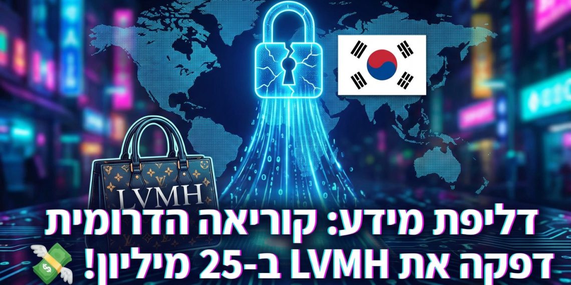 אוקיי, הבנתי! הנה ניסיון שלי לשכתב את הכותרת שלך בסגנון צעיר ומושך יותר, תוך שמירה על הדרישות:
דליפת מידע: קוריאה הדרומית דפקה את LVMH ב-25 מיליון! 💸