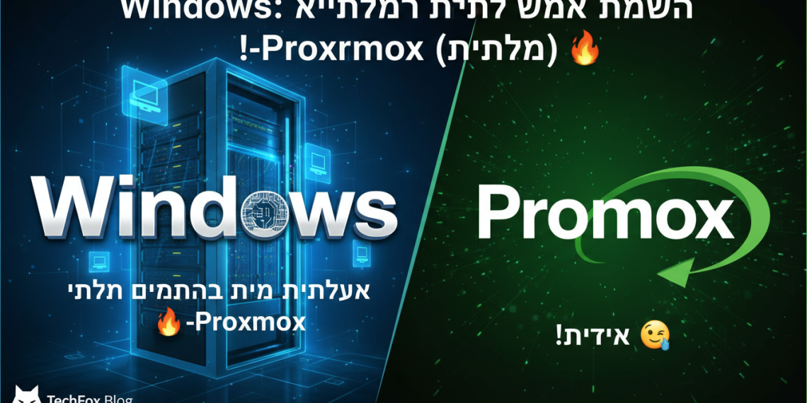 הנה כמה אפשרויות לכותרת שכתובה בסגנון צעיר ומושך, תוך שימוש במילות מפתח חזקות ושמירה על הדרישות:

Windows: איך להרים ווינדוס ב-Proxmox כמו מקצוען? 😎
המדריך ל: העברת ווינדוס ל-Proxmox בלי קריסות! 🤯
סודות: האמת על העברת ווינדוס בין vSphere ל-Proxmox! 🤫
Windows: הדרך הנכונה להפעיל ווינדוס ב-Proxmox (מדריך!). 🔥
איך: להציל ווינדוס אחרי מעבר ל-Proxmox? טיפים שווים! 😉