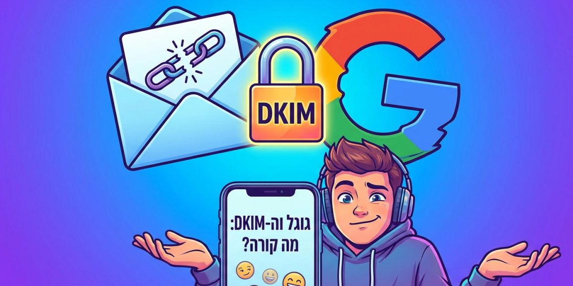 הנה כמה אפשרויות לכותרת משוכתבת, בסגנון צעיר ומושך:

DKIM: גוגל פוגעת לך באימייל? ולמה זה דווקא טוב? 😎
האמת על DKIM: גוגל עושה לך דווקא – ויש לזה יתרון! 😉
למה גוגל הורסת לך את ה-DKIM ואיך להרוויח מזה? 🤔
סודות DKIM: איך גוגל משבשת הכל ומה לעשות עם זה? 🤯
גוגל ו-DKIM: כל מה שרצית לדעת (ופחדת לשאול)! 🤫