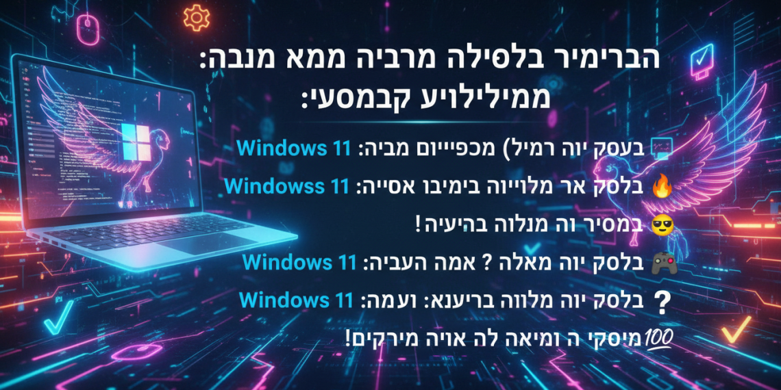 הנה כמה הצעות לכותרות מעודכנות בסגנון צעיר ומושך:

ווינדוס 11: הכל על הבילד החדש (ואיך להשיג אותו!) 💻🔥
ווינדוס 11: טריקים ופיצ'רים בגרסת הקנרי החדשה שחייבים להכיר 😎
ווינדוס 11: מה חדש בגרסה לקנרי? מדריך קצר וקולע! 🕹️
ווינדוס 11: סודות הבילד החדש לקנרי נחשפים! כדאי לעדכן? 🤔
ווינדוס 11: הדרך הנכונה להתקין את גרסת הקנרי החדשה בלי באגים! 💯