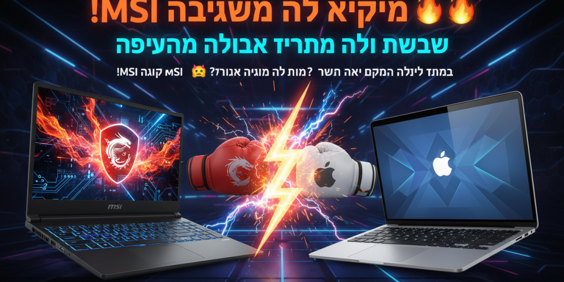 הנה כמה אפשרויות לכותרת משוכתבת, בסגנון צעיר וקליט:

MSI מרימה את הכפפה! 🔥 מחשבים ניידים חדשים בדרך להתחרות במקבוק!
MSI נגד אפל? 🤯 הכל על הלפטופים החדשים שיטריפו אתכם!
לפטופים של MSI משתגעים! 🤪 הולכים לתת פייט למקבוק של אפל?
MSI נכנסת לזירה! 🥊 המחשבים הניידים החדשים שירסקו את אפל?
MSI עושה מהפכה! 💥 הכירו את הלפטופים שישנו את המשחק מול אפל.