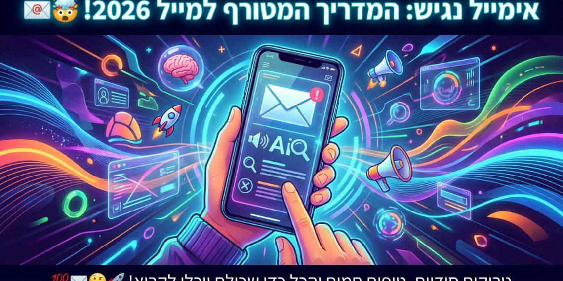 הנה כמה אפשרויות לכותרות משוכתבות, בסגנון צעיר ומושך, תוך התחשבות בדרישות:
אימייל נגיש: הכל על המדריך המטורף למייל 2026! 📧🤯
אימייל: טריקים סודיים ליצירת מיילים נגישים ב-2026! 🤫🔥
אימייל נגיש: המדריך האמיתי למייל שכולם יוכלו לקרוא! 💯✉️
למה כדאי לשלוח מיילים נגישים? המדריך המלא ל-2026! 🤔🚀
אימייל: הדרך הנכונה למייל נגיש שיקפיץ לך את הראש! 🤯📬